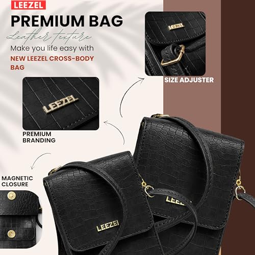 Image of LEEZEL Women's Girls Wallet Sling Bag for Mobile Cell Phone Holder