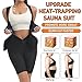 Vuirrm Workout Jumpsuits for Women, Sauna Waist Trainer for Women, Sauna Sculpt Compression Jumpsuit 3 in 1 Slimming Sweat Suit Black,L