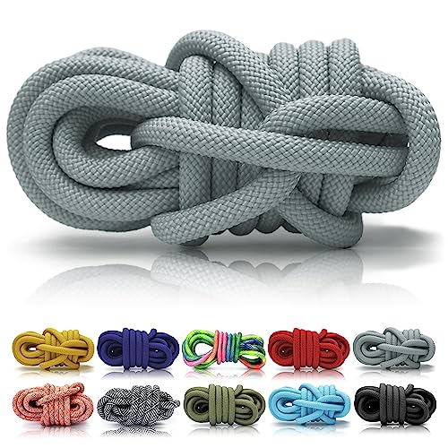 Ganzoo © PPM Seil 5 Meter, Tauseil, Hunde-Leine, Halsband, Takeln, Polypropylen Multifilem Rope, 8mm Stärke, Grau