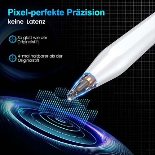 Variglas Stift für iPad 2018-2026-2X Schnellladung, Palm Rejection Neigung – Ansicht 3