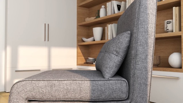 Sillón Plegable Lino Gris Oscuro miniatura 7