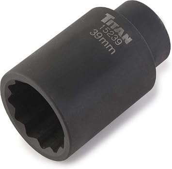 Titan 15239 39 mm 1/2" Drive 12 Point Axle Nut Socket
