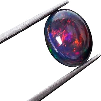 Natural 4pcs, 8x6mm, Black Opal Gemstones Cabochons, Jewelry Making Loose Gemstone, Polished Gems, DIY, Wire Wrapping, Reiki, Wikka, Healing Crystals, Bulk Gemstone Deal