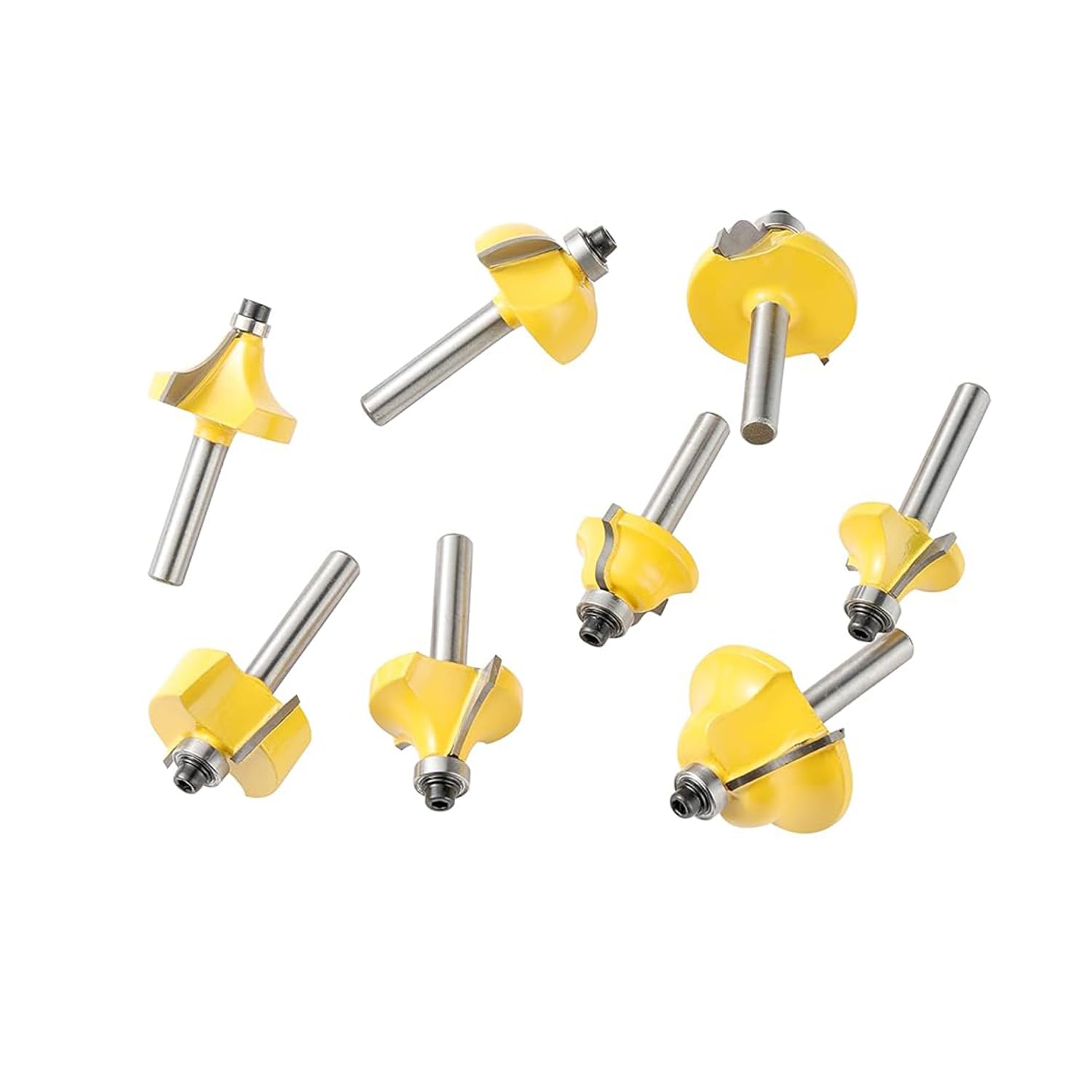 TOTOWOOD Juego de brocas de enrutador, juego de brocas de carburo de tungsteno con vástago de 1/4, kit de brocas de enrutador de 35 piezas para bricolaje, proyectos de carpintería, juego de brocas de