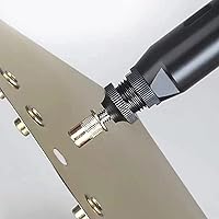 Vista 4 de Kit surtido de 100 tuercas remachables de 3/8"-16 de acero al carbono, tuerca de remache UNC, con cabeza plana, inserto roscado, variedad de tuercas