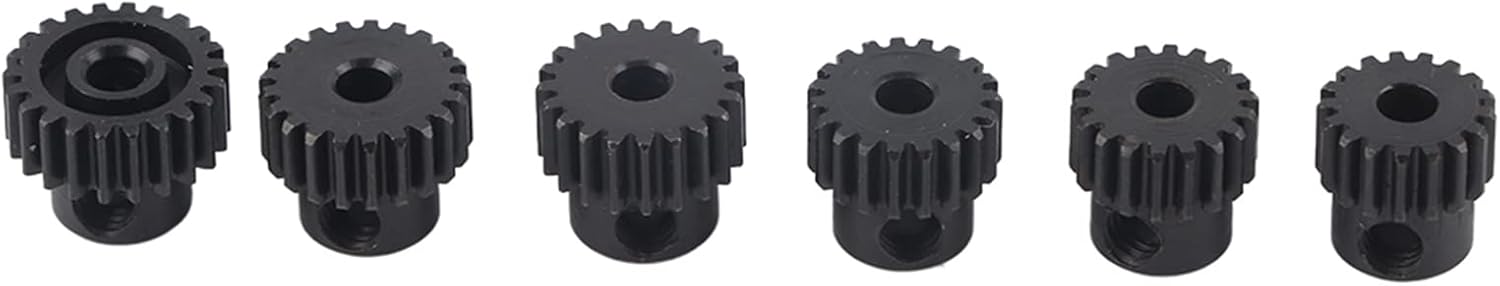 Dilwe 6Pcs RC Motor Gears, 17T Pinion Gears Parts Set Kit for 1/10 RC Car MotorModel Aviation Accessories