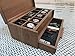 Wooden Watch Box with Drawer – 10 pocket Personalized Storage Case – Handmade Solid Wood Organizer for Watches – Minimalist Display