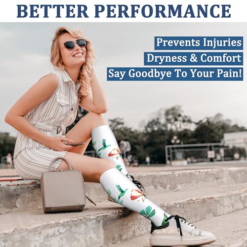 Image of FEYHAY Copper Compression Socks (3 Pairs) 15-20 mmHg Circulation is Best Athletic & Daily for Men & Women, Running, Climbing