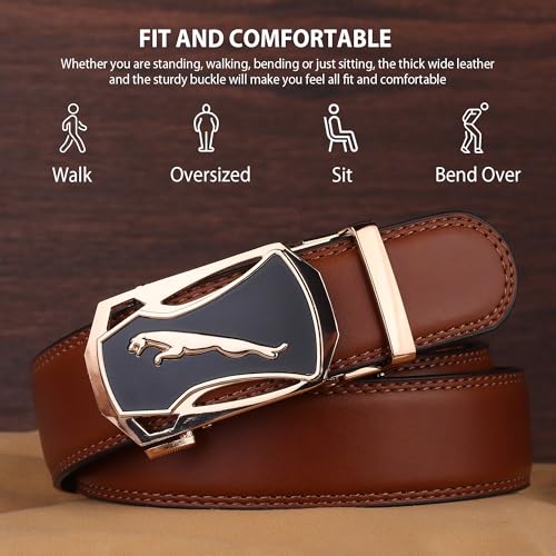 Image of ZORO Men's Vegan Leather Belt for Men, Formal /Casual,Autolock| Fit on up to 38 Inches Waist size (Free Size)