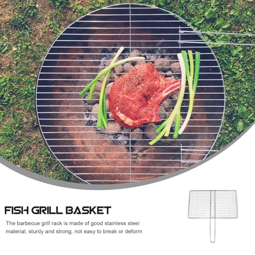 BESPORTBLE Fish Grill Basket, Fish Grilling Basket for Outdoor Stainless Steel Folding Grill Accessories Grill Basket for Bar Camping Picnics Parties by BESPORTBLE - Image 8