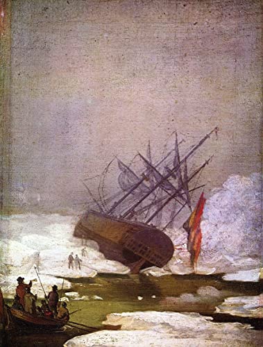 Art Tableau Épave dans la glace Friedrich Affiche Toile Décoration 60x90