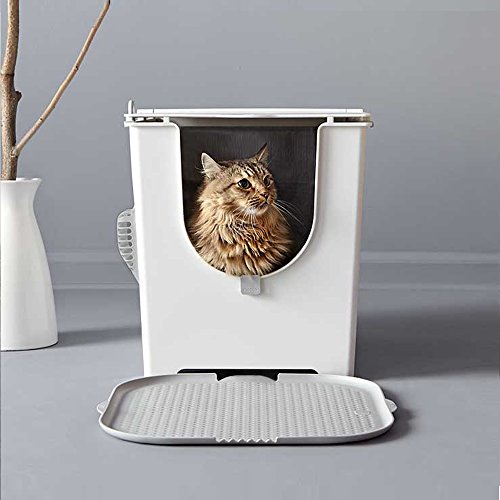 Modkat Flip Litter Box Includes Scoop And Reusable Liner - Gray #TOP2