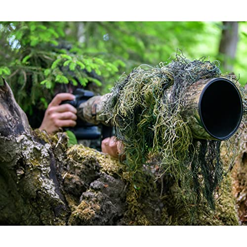 Tallew 2 Bundles Ghillie Suit Thread Woodland Color Synthetic Ghillie Thread Lightweight Diy Ghillie Suit Material Hunting Camouflage Accessories For Suits Wrap Netting Hunting Accessories #TOP6