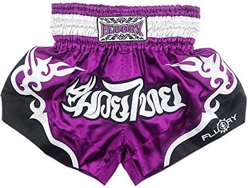 FLUORY Muay Thai Shorts, Tear-Resistant Boxing Shorts MMA Fight Kick Clothing For Men Women Kids Martial Art Training Grappling.