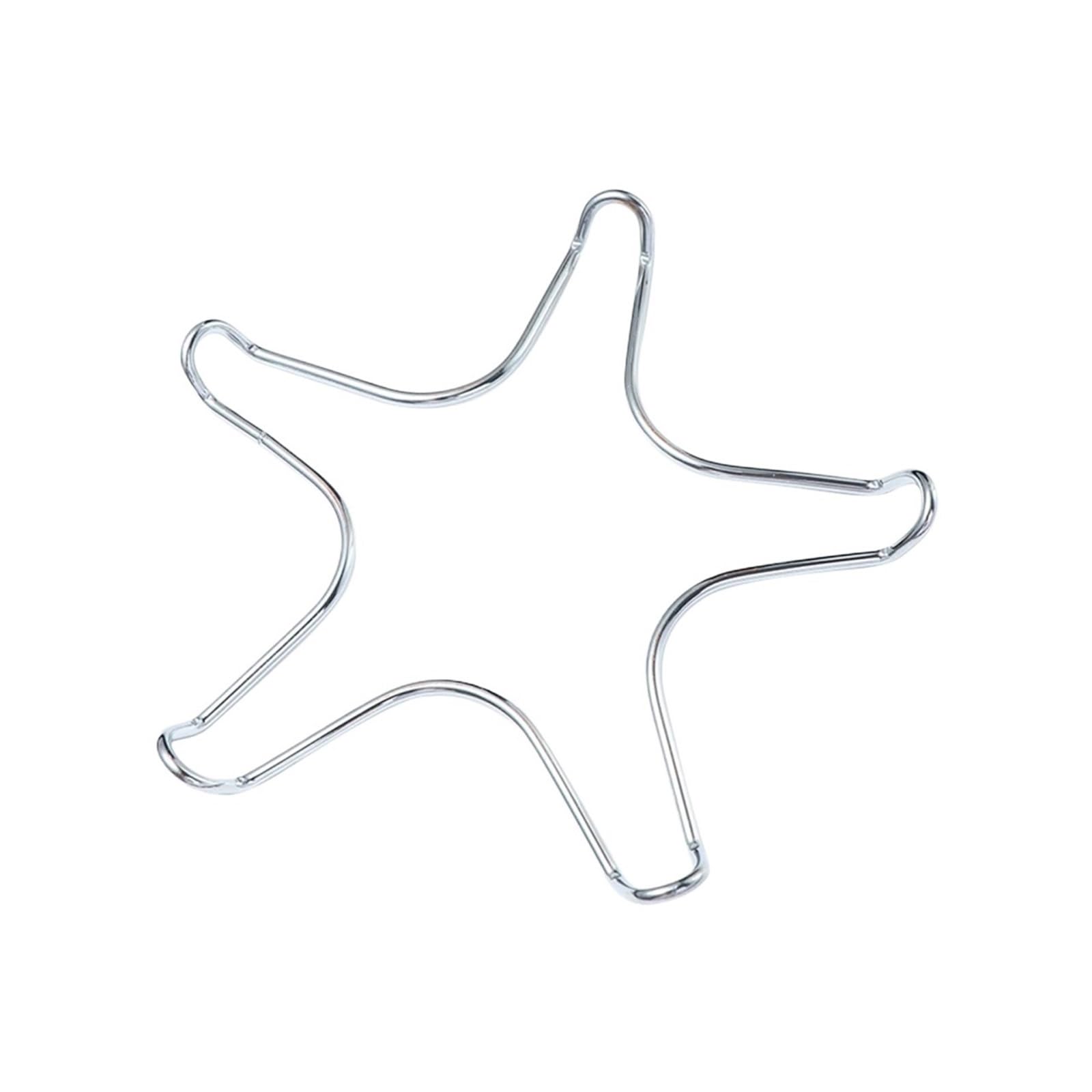 Gasherd-Gestell 2 stücke Edelstahl Halter Gasherd Unterstützung Rack Camping Eisen Herd Ring Wärme Diffusor Kleine Topf Stehen(Five-Star Rack)