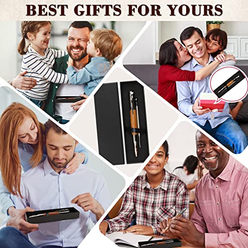 Bolt Action Pen Wood Ballpoint Solid Brass Pens Bullet Shaped Metal Pen Pens Refills With Present For Father's Day, Birthday, Black Ink (Brown) #TOP1