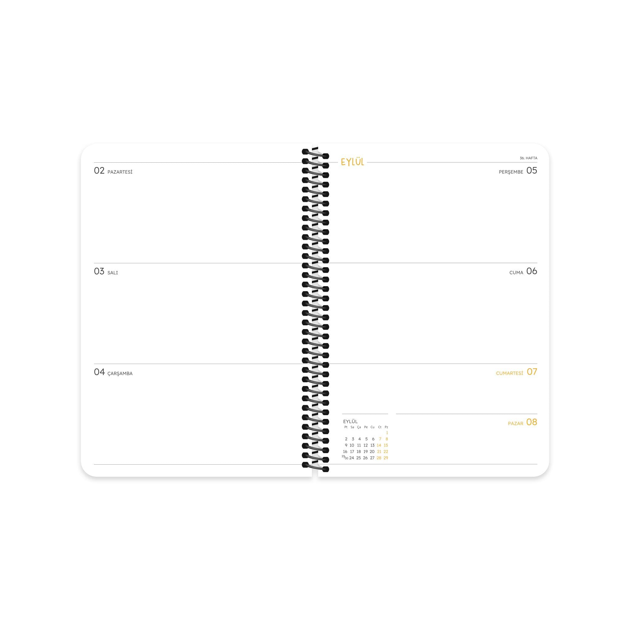 Agenda académica con espiral para sentimientos, A5 - Bored at the Beginning
