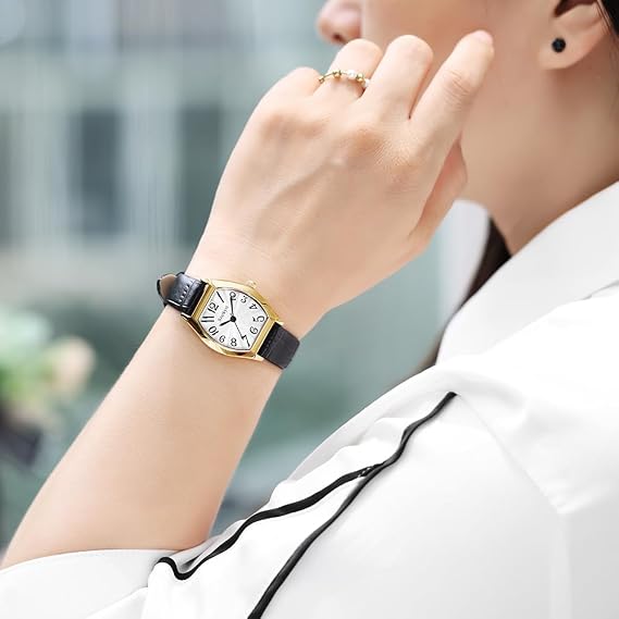 Szaikyri Rectangle Women's Watch with Arabic Numerals Numbers Women's Dress Watch Women's Watch