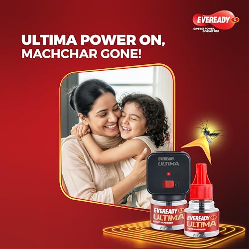 Image of Eveready Ultima Mosquito Repellent, Machine + Refill Combi Pack, Dual Mode - Normal & High, Advanced Japanese Formula, 100% Protection from Dengue, Chikungunya & Malaria