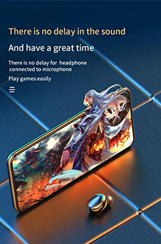 XFTOPSE Fone de ouvido sem fio Bluetooth 5.0, fone de ouvido estéreo 3D à prova d'água, fone de ouv