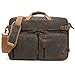 Produktbild CoolBELL Herren Messenger Bag Umhängetasche Aktentasche umwandelbar Reiserucksack Laptoptasche 17,3 Zoll Multifunctional Schultertasche/Handtasche für Männer, wasserdicht Wachsöl Canvas Braun
