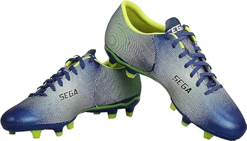 Sega Legend Football Boots Low Top Futsal Astro Turf Trainers Lightweight Football Shoes Unisex (Midnight Blue Green, UK Footwear Size System, Adult, Men, Numeric, Medium, 7)