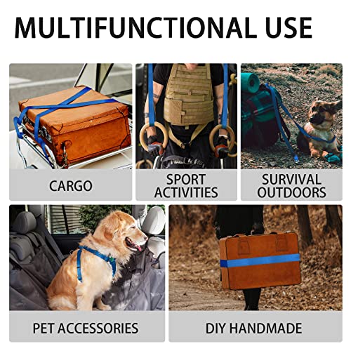 Websuka Polyester Webbing Strap 16+Colors – 1"&1.5"&1.9" – 16.5 25 33 55 Yards Heavy Duty Webbing Roll, Flat Webbing Strap For Indoor&Outdoor Gear, Climbing, Diy Crafting, Repairing 1" 33Yards #TOP2