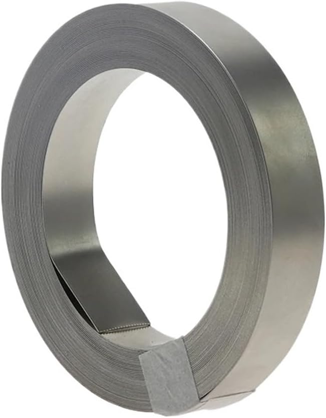 Stainless Steel Strapping 5m/10m Pure Nickel Strip for Spot Welding Machine Welder Equipment Nickel Belt(10 Meters per roll,0.15x10mm)