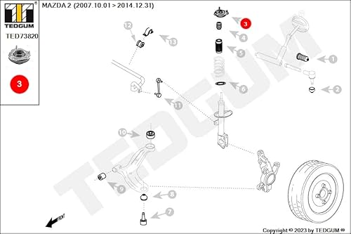 Tedgum ted73820 supporto ammortizzatore anteriore