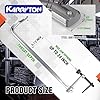 KARRYTON Heavy Duty 24" Inch F-Clamp w/Replaceable Pad, 5-1/2-Inch(140mm) Deep Throat, Drop Forged Steel F Style Bar Clamps for Welding, Bar Size 1-1/5" * 3/5", 2900LB Clamping Force