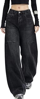 ODDMONEKY Baggy Jeans for Women || Korean Jeans for Women || Wide Leg Korean High Waist Baggy Denim Pants (Wjeans-7)