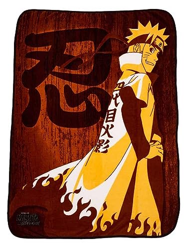 Just Funky Naruto Fleece Throw Blanket, 60"H x 45"W, Blue, Cartoon Pattern