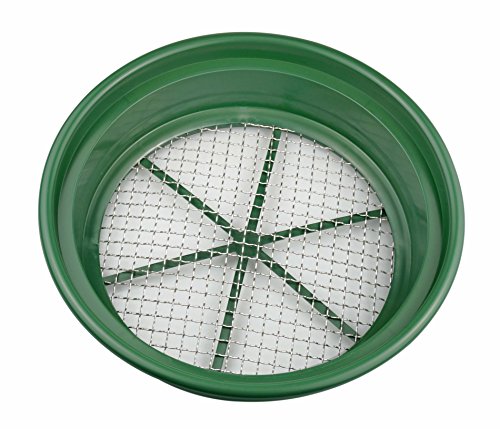 Se 13 1/4 Inch Stackable Classifier Gold Prospecting Pan - 1/2 Inch Stainless Steel Mesh Sifting Pan, Green #TOP1