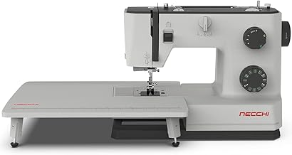Necchi Q132A Sewing Machine, Aluminium Die Casting Interior, ABS shell, Black, Regular