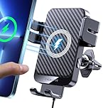 Wireless Car Charger, MOKPR 15W Fast Charging Auto-Clamping Car Phone Holder Wireless Charger Air Vent Car Phone Mount for iPhone17/16/15/14/13/12 pro/12/11/X/8, Samsung Galaxy S24/S23/S22/S21/S20