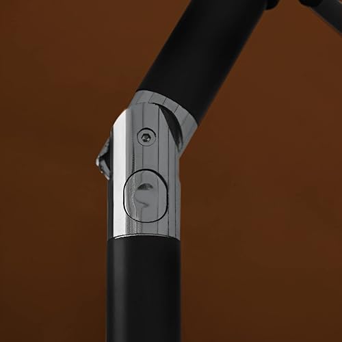 Vista 90 de Sombrilla Sunnyglade para patio, 7.5 pies, con botón de inclinación, manivela, 6 varillas, Rojo