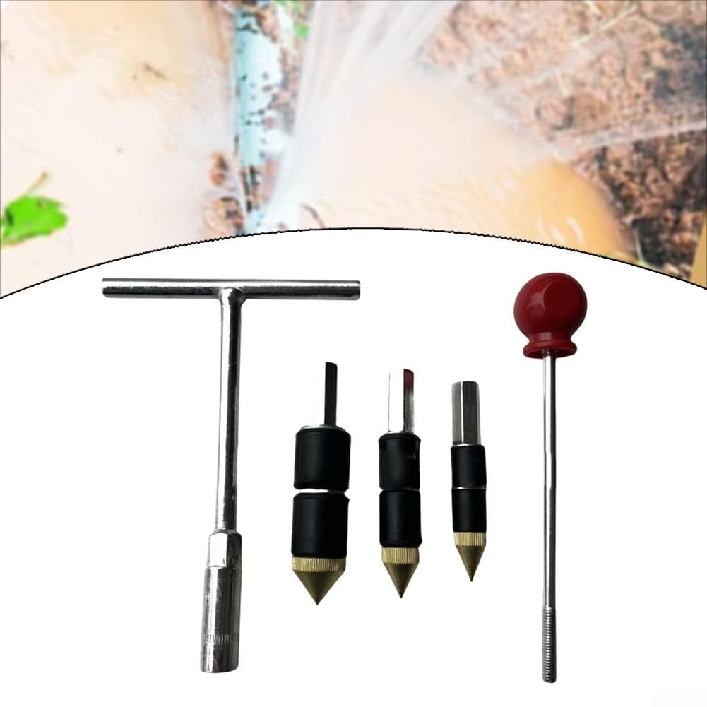 Set di 5 perni di arresto dell'acqua a caldo per la riparazione di perdite di tubi di cucina e bagno, con struttura in acciaio inox, per interni ed esterni (A)