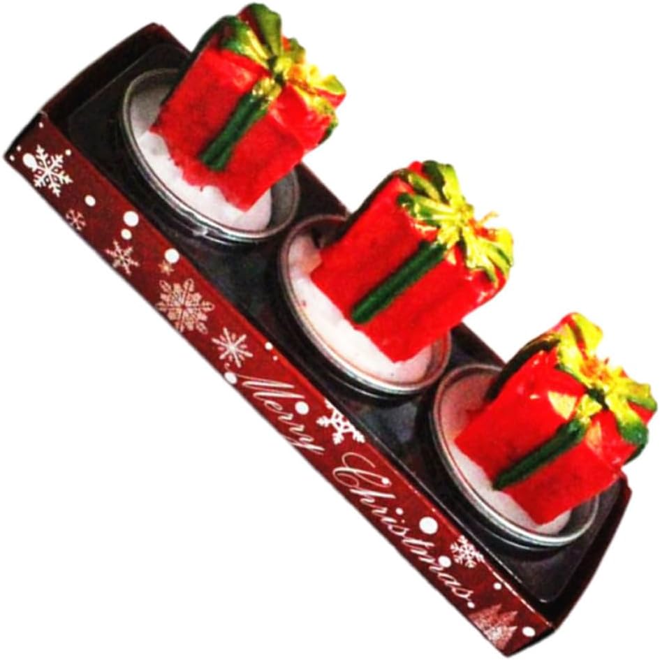 3pcs Creative Christmas Candle with Cloth, Chic Party Decoration Xmas