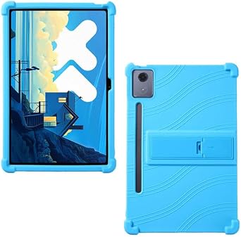 Case for Lenovo Xiaoxin PadPro Model TB373FU / TB375FC Tablet 12.7 Inch Silicone Shockproof Adjustable Stand Rubber Soft Shell Protective Cover