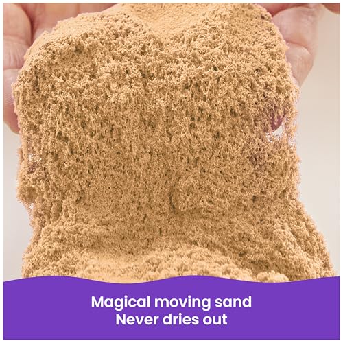 Kinetic Sand, 5.5lbs (2.5kg) Natural Brown Play Sand for Arts and Crafts, Sandbox, Amazon Exclusive (Packaging May Vary), Moldable Sensory Toys, Ages 3 and up