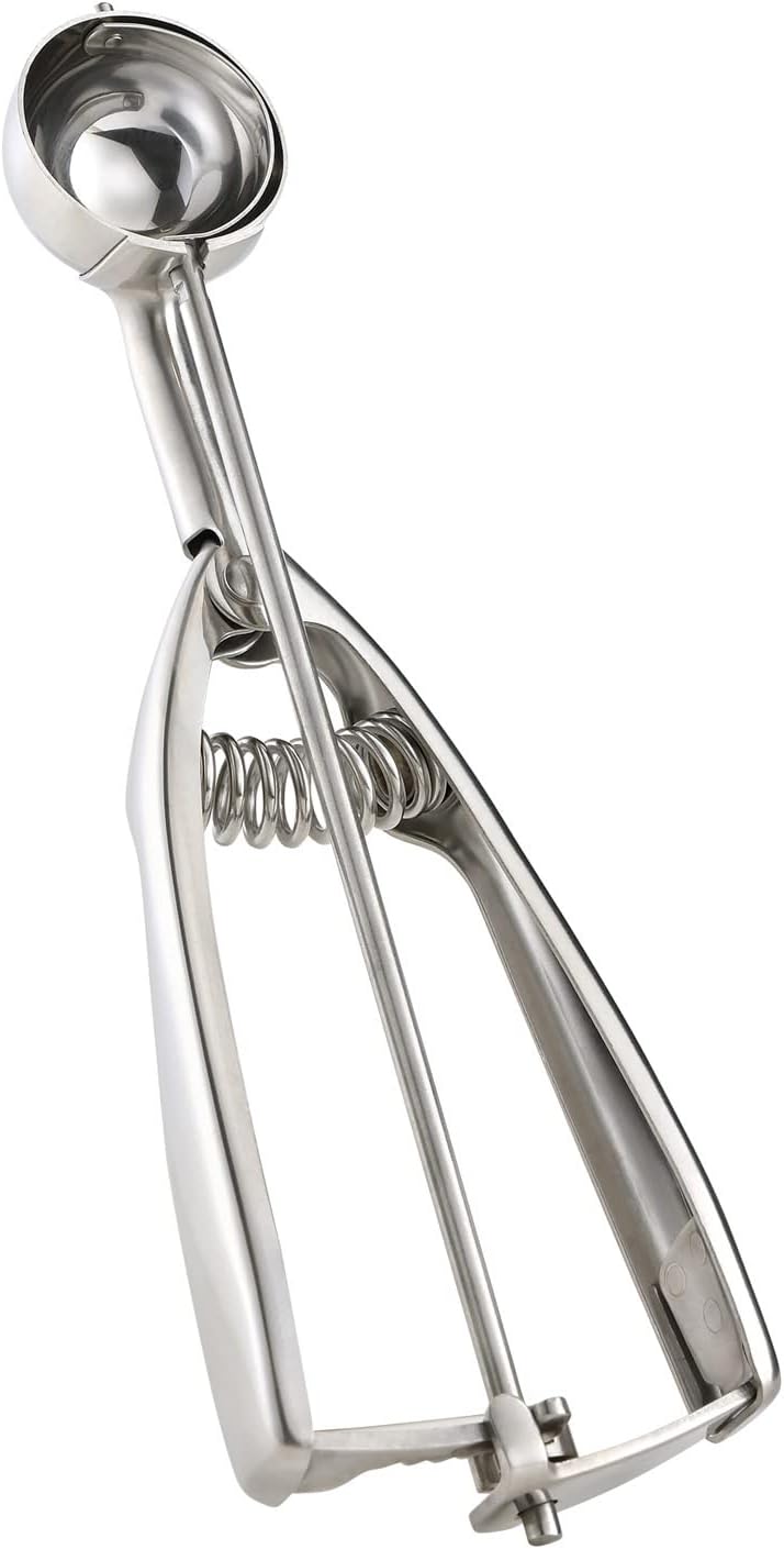 18/8 Stainless Steel Small Ice Cream Scoop Disher Cookie Scoop Melon Baller