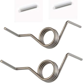 French Door Refrigerator Spring For Samsung DA81-01345B, White Sleeves Pin French Spring RD DA81-01346A Compatible With Models RF267AFWP RF267HERS RF268ABBP RF268ABPN RF268ABRS RF268ABWP  Pair of 2