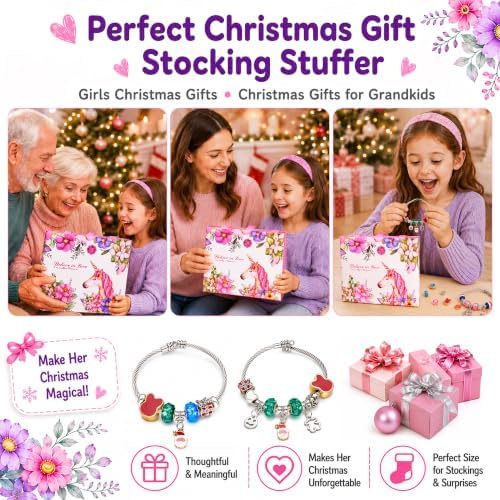 COO&KOO Charm Bracelet Making Kit, A Unicorn Girls Toy that Inspires Creativity and Imagination, Crafts for Girls Ages 8-12 with Jewelry Making Kit Perfect Gifts for 6 7 8 9 10 Girl Self-Expression! — view 7