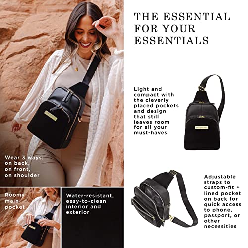 Petunia Pickle Bottom Criss-Cross Sling Bag for Women and Men, Adjustable Strap for Custom-Fit, Spacious Main Pocket, Lightweight, Stylish & Practical for Everyday Use & Travel (Twilight Black)2