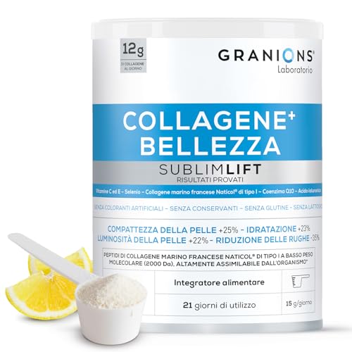 Collagene Marino Idrolizzato in Polvere Gusto Limone Peptidi Granions