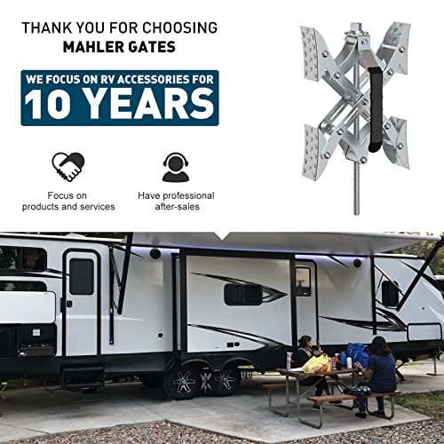 Mahler Gates X Shaped Wheel Chocks Stabilizer 2 Sets Rv Tire Stabilizers Locking Chock With Wrench For Camping Travel Trailers Trucks Open 2'' To 10'' #TOP6