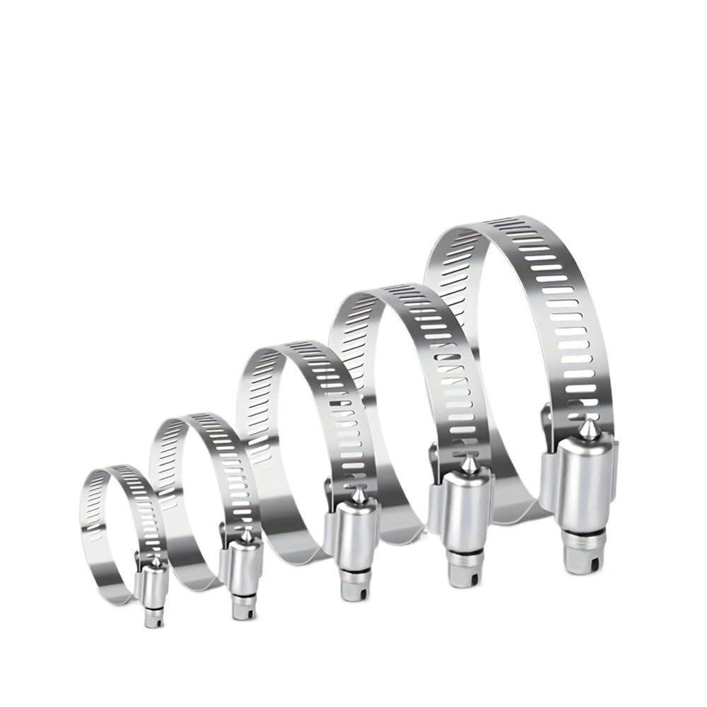 Weoodoer One Color 40/30/20Pcs Hose Clamp Set, 1/4" - 1-1/8" (6-29Mm), 304 Stainless Steel Worm Gear Clamps