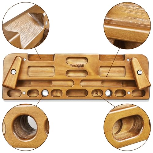 Image of Yes4All Rock Climbing Hangboard for Strengthening Fingers, Hands, and Wrists