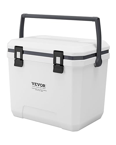 VEVOR Enfriador portátil, enfriador duro de 38 QT con retención de hielo, asas resistentes y portavasos, enfriador portátil aislante