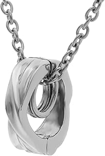 [新宿銀の蔵] close to me ステンレス リングホルダー ネックレス (チェーン付き) ペンダント クリッカー コネクター 指輪用ネックレスチェーン